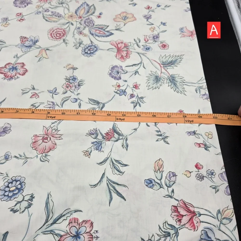 Pr Laura Ashley Pink Blue Floral Standard Pillowcases‎ One W/Manufacturer Flaw